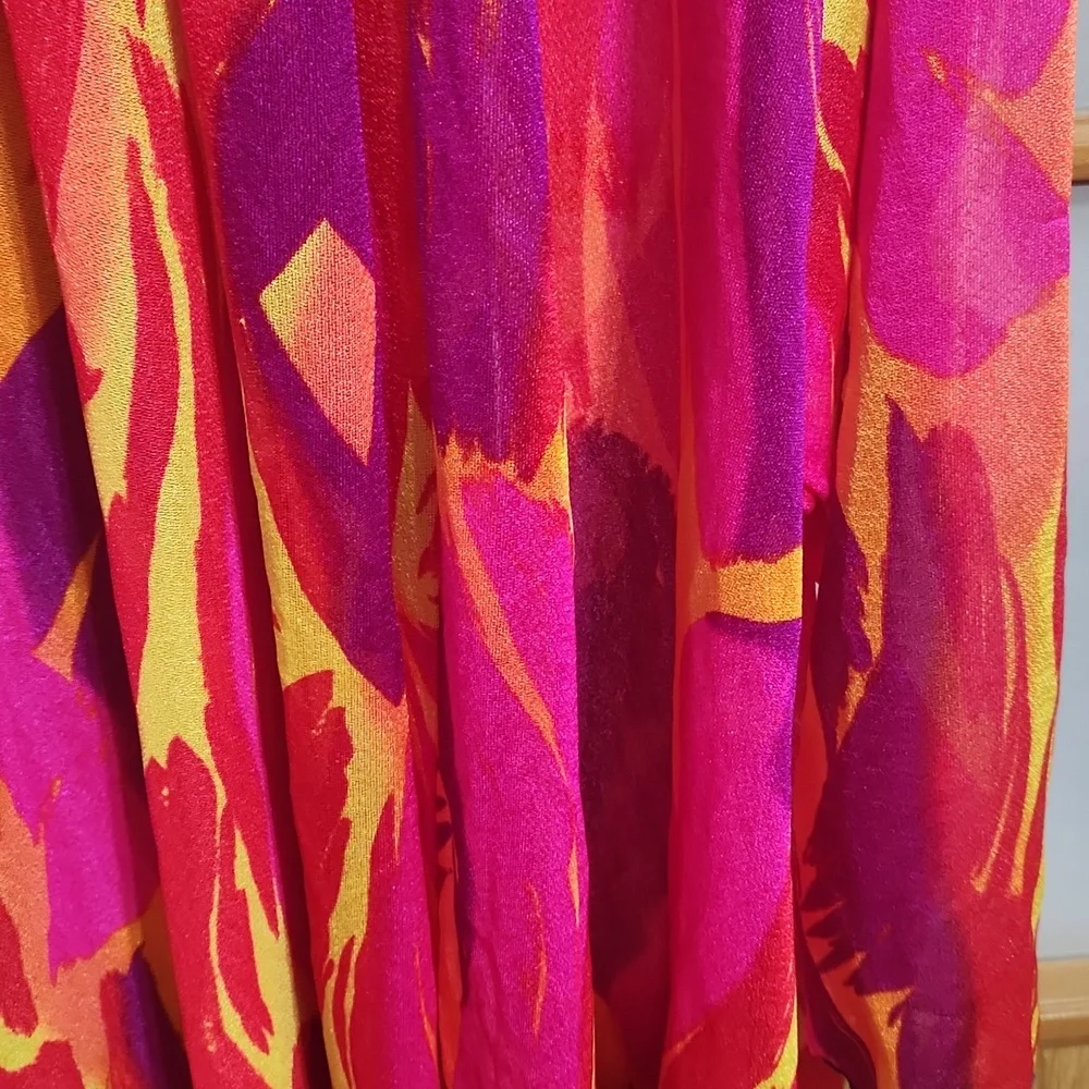 Oscar De La Renta Swimwear Vibrant Multicolor Swim Coverup